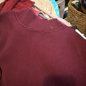 Ralph Lauren Deep Red Knit Top